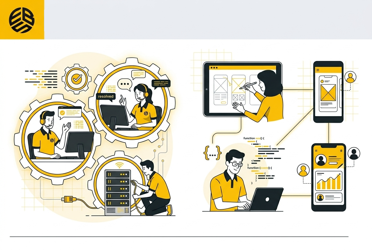 Software development on a laptop